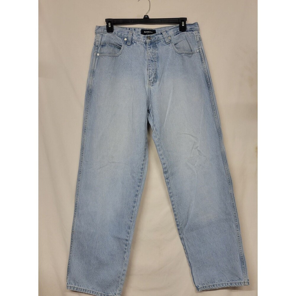 Vtg Y2K Man Alive  Jeans 36X34 Wide Leg Baggy Cyber Mall Goth SkaterFaded 90s